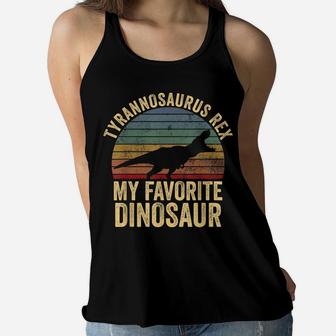 T-Rex Is My Favorite Dinosaur - Dino Lover Kids Gift Women Flowy Tank | Crazezy CA