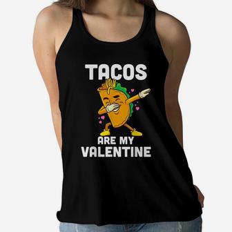 Tacos Are My Valentine Dabbing Taco Valentines Day Kids Boys Women Flowy Tank | Crazezy AU