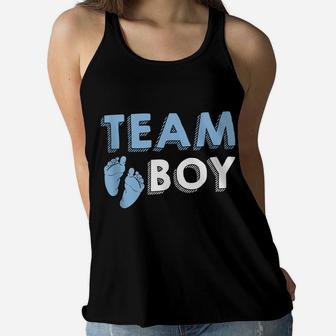 Team Boy Gender Reveal Baby Shower Birth Party Family Gift Women Flowy Tank | Crazezy AU