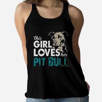 This Girl Loves Her Pit Bull Women Flowy Tank - Thegiftio UK