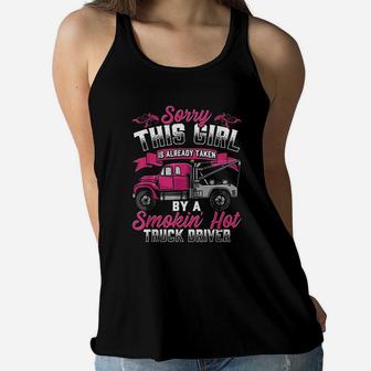 Tow Truck Driver Wife Girlfriend Tow Trucker Women Flowy Tank | Crazezy AU