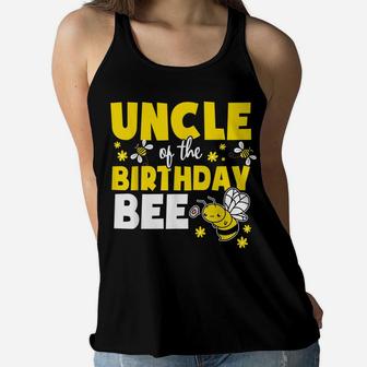 Uncle Of The Bee Day Girl Party Matching Birthday Women Flowy Tank | Crazezy UK