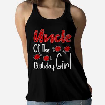 Uncle Of The Birthday Girl Matching Family Ladybug Lovers Women Flowy Tank | Crazezy DE