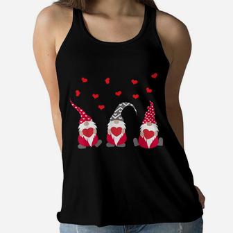 Valentine Gnome With Heart Funny Boys Girls Kids Women Flowy Tank | Crazezy