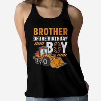 Vehicle Construction Loader Brother Of The Birthday Boy Women Flowy Tank | Crazezy CA