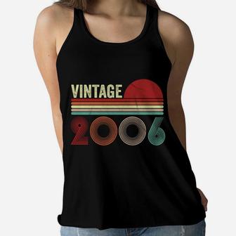 Vintage 2006 Funny 14 Years Old Boys And Girls 14Th Birthday Women Flowy Tank | Crazezy UK