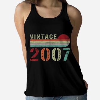 Vintage 2007 Funny 15 Years Old Boys And Girls 15Th Birthday Women Flowy Tank | Crazezy