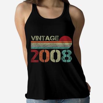 Vintage 2008 Funny 13 Years Old Boys And Girls 13Th Birthday Women Flowy Tank | Crazezy UK