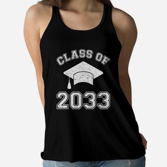 Vintage Class Of 2033 Kindergarten Grow With Me Girls Gift Women Flowy Tank | Crazezy DE