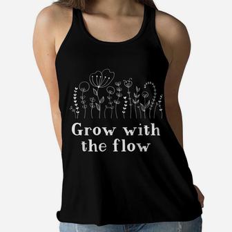 Wildflower Flower Garden Positive Quote Women's Teen Girls Women Flowy Tank | Crazezy CA