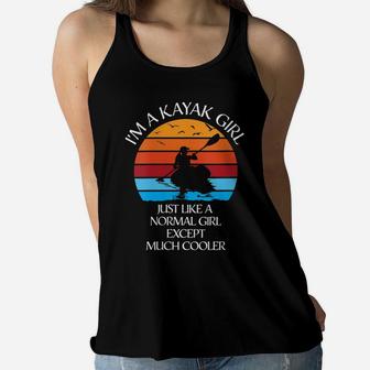Womens Funny Kayak Girl Kayaking For Women Summer Apparel Clothing Women Flowy Tank | Crazezy CA