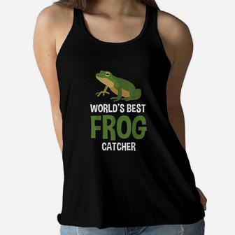 World Best Frog Catcher Gift Boys Girls Kids Frog Hunter Women Flowy Tank | Crazezy CA