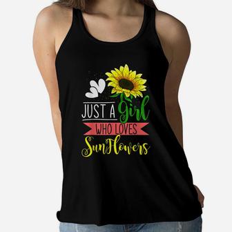 Yellow Flower Florist Women Girls Sunshine Floral Sunflower Women Flowy Tank | Crazezy