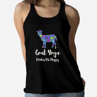 Yoga Animal Gifts For Women N Girls Cute Goat Yoga Women Flowy Tank | Crazezy