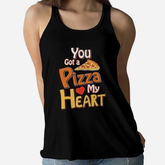 You Got A Pizza My Heart Valentine Gift Happy Valentines Day Women Flowy Tank - Seseable