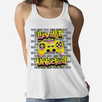 11 Year Old 11Th Video Gamer Gaming Birthday Party Boys Girl Women Flowy Tank | Crazezy UK