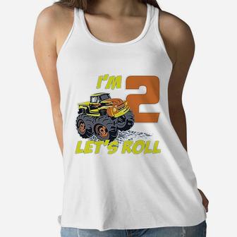 2 Year Old Boy Truck 2Nd Birthday Women Flowy Tank | Crazezy UK