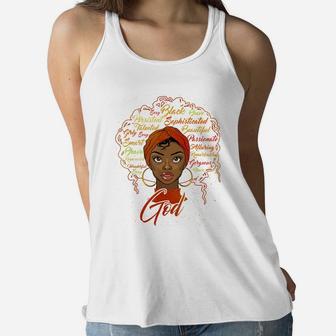 African American Girl God Says I Am Black Pride Women Flowy Tank | Crazezy UK