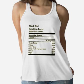 Black Girl Nutrition Facts Women Flowy Tank | Crazezy