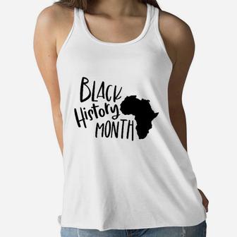 Black History Month Proud Africa Map Women Flowy Tank - Seseable