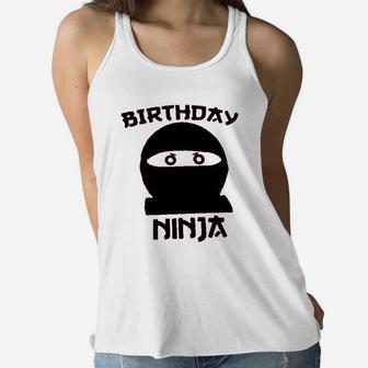 Boys Birthday Ninja Women Flowy Tank | Crazezy