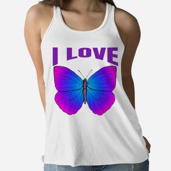 Butterfly Lovers Gifts Girl Butterfly Women Flowy Tank - Thegiftio