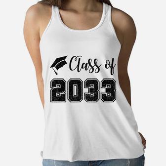 Class Of 2033 Grow With Me Shirt 1St Day Of School Gift Girl Women Flowy Tank | Crazezy