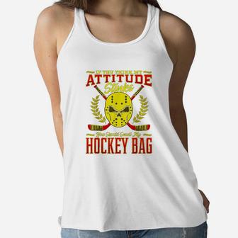 Funny Sayings For Boy And Girl Ice Hockey Players Teams Women Flowy Tank | Crazezy