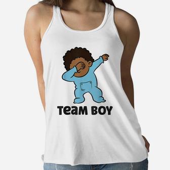 Gender Reveal Baby Shower Team Boy Women Flowy Tank | Crazezy AU