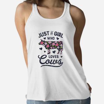 Just A Girl Who Loves Cows Women Flowy Tank | Crazezy UK