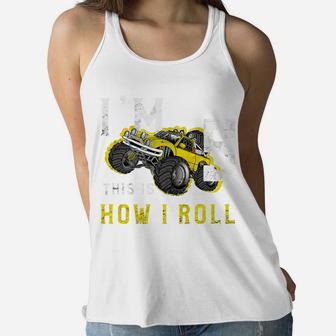 Kids 5 Year Old Shirt 5Th Birthday Boy Monster Truck Car Women Flowy Tank | Crazezy