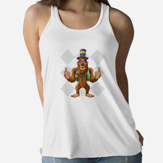 Kids Mardi Gras Funny Bigfoot Sasquatch Costume Women Flowy Tank - Thegiftio UK