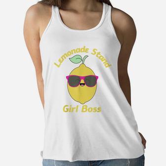 Lemonade Stand Girl Boss Pink Lemonade Crew Summer Fruit Women Flowy Tank | Crazezy