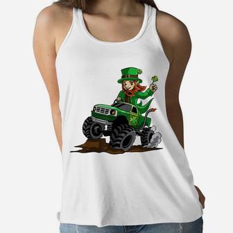 Leprechaun Monster Truck St Patrick's Day Kids Boys Shirt Women Flowy Tank - Thegiftio UK