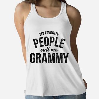 My Favorite People Call Me Grammy Mothers Day Women Flowy Tank - Seseable