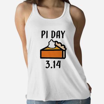 Pi Day 3 Point 14 Cake National Pi Day Gift Women Flowy Tank - Seseable