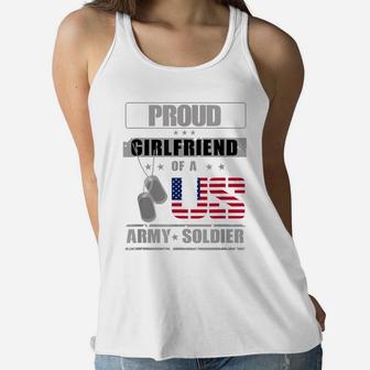 Proud Girlfriend Of A Us Army Women Flowy Tank | Crazezy