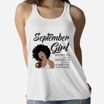 September Girl Birthday American Black Women Virgo Libra Women Flowy Tank | Crazezy