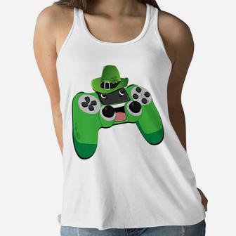 Video Game Gaming St Patrick Day Gamer Boys St Patty's Day Women Flowy Tank | Crazezy CA