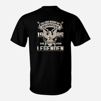 Geburt von Legenden 1985 T-Shirt, Adlermotiv Jahrgang Tee - Seseable