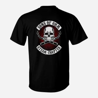 Herren Totenkopf & Schraubenschlüssel T-Shirt, Sons of Ohm Steam Design - Seseable
