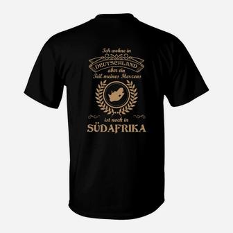 Ich Wurde in Deutschland Geboren, Herz in Südafrika T-Shirt - Seseable