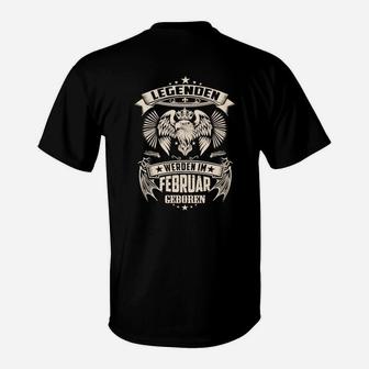 Legenden Werden In Februar Geboren T-Shirt - Seseable