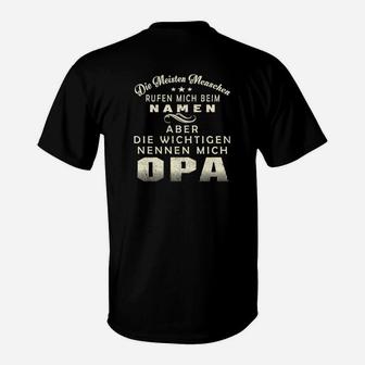 Opa T-Shirt Wichtige Nennen Mich Opa, Lustiges Familien-Design - Seseable