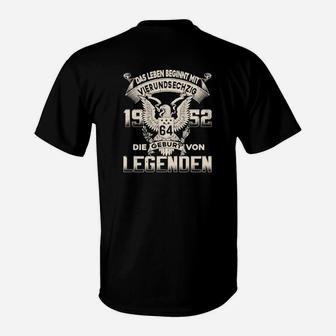 Schwarzes Adler T-Shirt, Geburtsjahr 1964, Legenden Design - Seseable