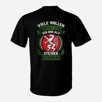Schwarzes T-Shirt für Herren, Steiermark-Stolz & Wappen - Seseable