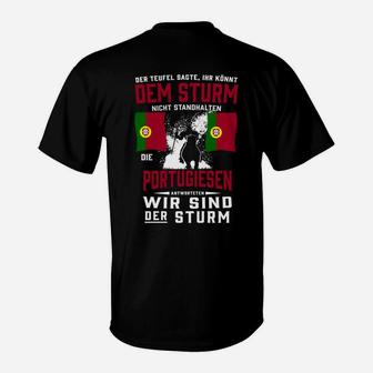 Stolze Portugiesen T-Shirt, Wir sind der Sturm Design - Seseable