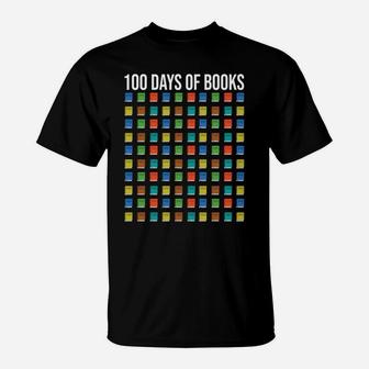 100 Days Of Books Happy 100Th Day Librarian Teacher Gift T-Shirt | Crazezy DE