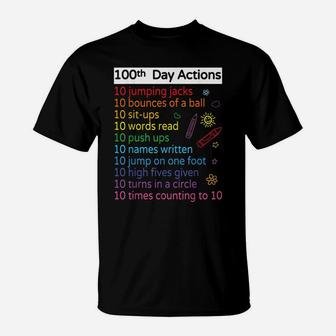 100 Days Of School 100Th Activities Teacher Kids Boys Girls T-Shirt | Crazezy DE