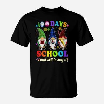 100 Days Of School Still Loving It Gnome Virtual Teacher Sweatshirt T-Shirt | Crazezy